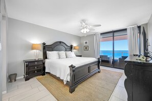 Master Bedroom with view of Gulf of Mexico and balcony access
