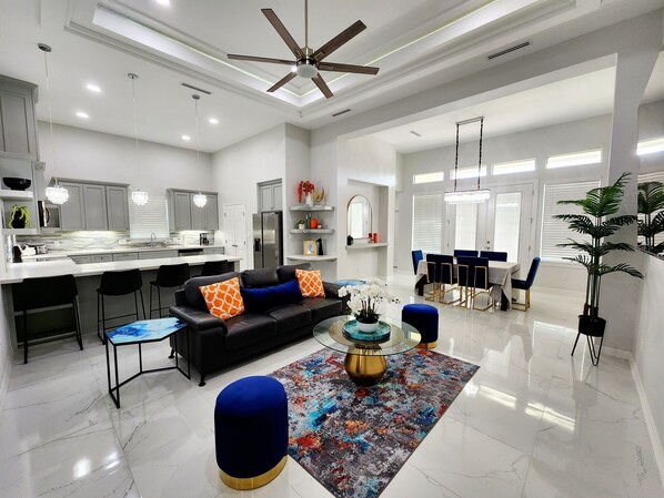 Open concept layout 