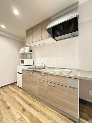 The kitchenette & basic kitchen appliances