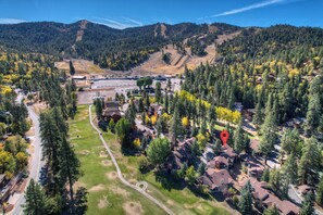Aerial Shot of home with Ski Resort and golf course