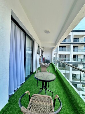 Blick vom Balkon