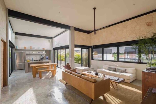 2 bedrooms Penthouse with 2 bathrooms, infrared sauna and pool. The purpose of our company, Rentals Tulum, is to make you feel at home, away from home.