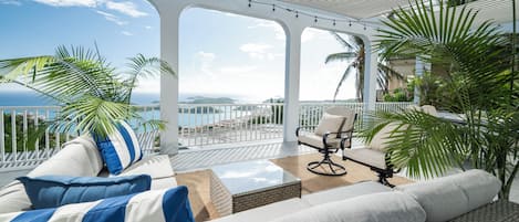 Enjoy the panoramic view from a spacious balcony