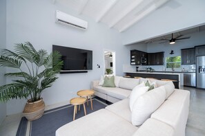 smart TV and sound system