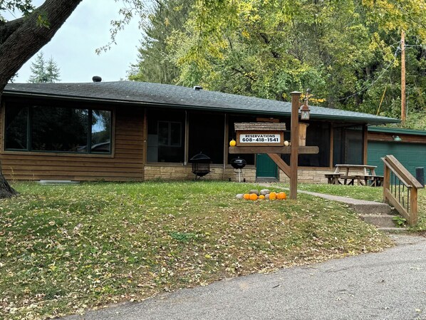 Lodge , may park by the garage but the garage is not for guest.
