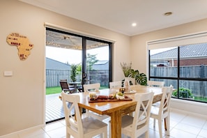 Dining with access to entertaining deck
