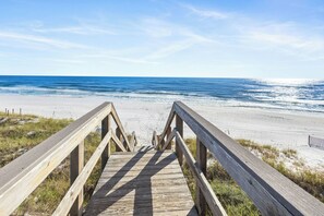 Guests at Heavenly Daze get to enjoy private beach access!