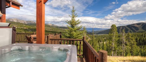 Hot tub with stunning views.