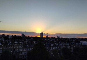 Enjoy memorable sunsets over west London from the balcony 
