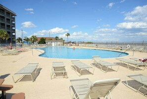 Take a cool dip in the sparkling pool.