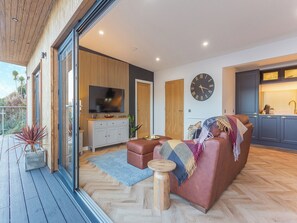 Open plan living space | Kimcraigan Lodge, Lochend