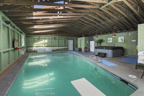 indoor pool and hot tub room