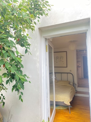 view looking in from garden