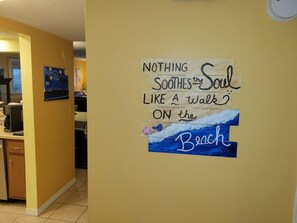 Hall - Bathroom to left and Kitchen to right
