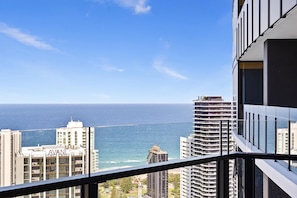 Glittering ocean view from the balcony