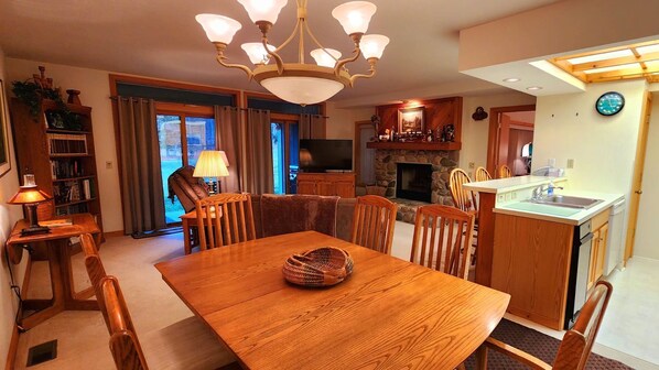 Dining Area with Ski Hill Views