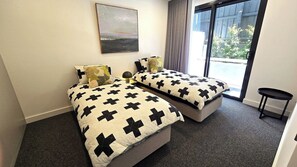 Second bedroom configured as two single beds (can also be 1 king bed)
