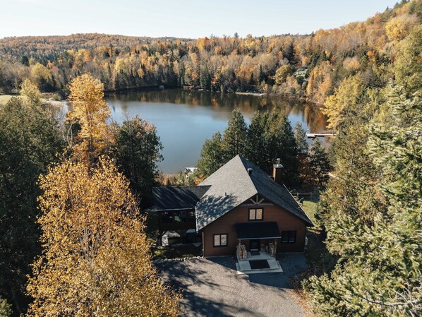 Vue aérienne du chalet 