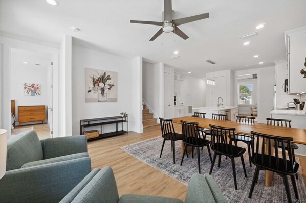 Spacious open layout with modern decor