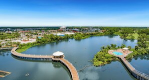 Lakeside serenity is just a short stroll away