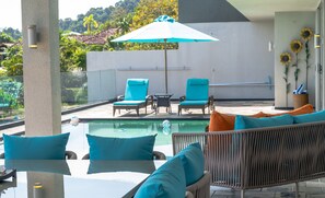 Pool Deck with private swimming pool and sea view