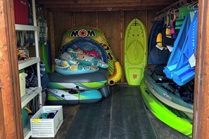 A shed full of water toys