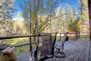 Lounge chairs to soak up the tranquil garden views