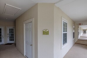The entryway to the condo is to the  door on the right in this photo. 