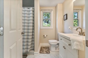 Enjoy a spacious, updated bathroom designed for comfort, style, and relaxation.