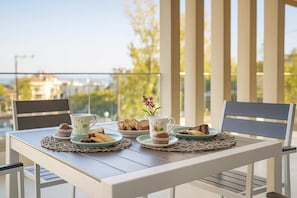 Enjoy your breakfast with a stunning Aegean view