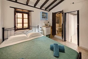 Cozy double bed in the attic