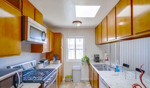 You'll have all your cooking needs in our modern fully-equipped kitchen