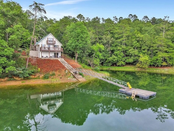 Nestled in the back of the cove to offer a peaceful nature setting. 