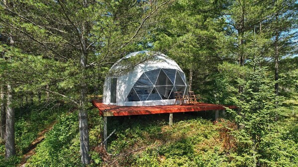 Our 24' dome with amazing views and vibe
