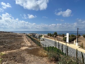 1 min walk to the beach, sea bar and sea (plus children's play area)