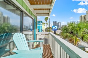 Drink your morning coffee out on the private balcony