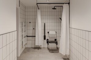 accessible bathroom, walk in shower