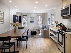 The apartment gets great natural sunlight. Brand new renovation and furnishings.