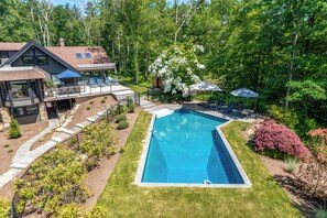 Heated, salt water pool 