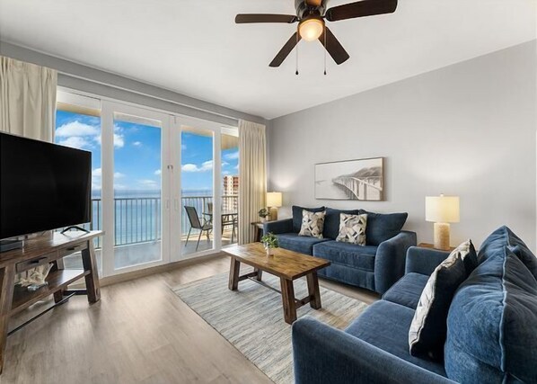 Gulf views from the living room