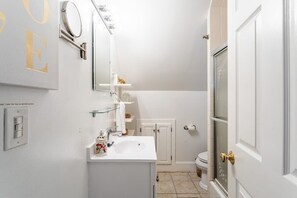 Spotless bathroom with modern fixtures.