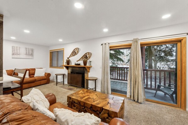 Living room grants you access outdoors