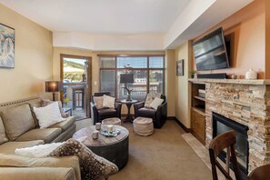 Living Room | Queen Sofa Bed | Fireplace | Private Balcony