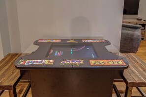 Bringing the kids...send them downstairs for Loads of fun passing the time with the various arcade games