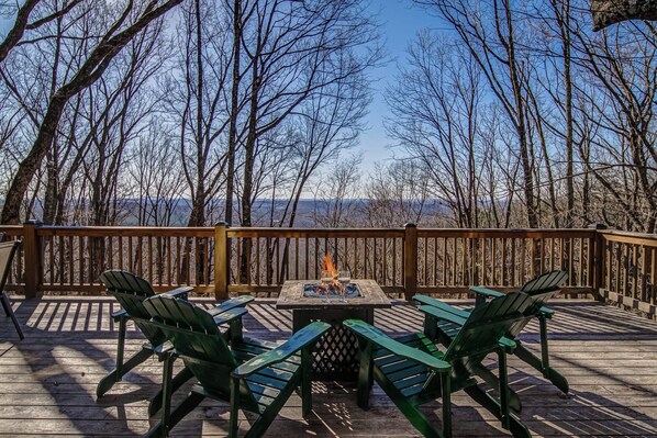 The view from the outdoor Firepit on back deck