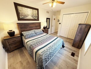 The Compass Rose Bedroom—located off the hallway on the first floor.