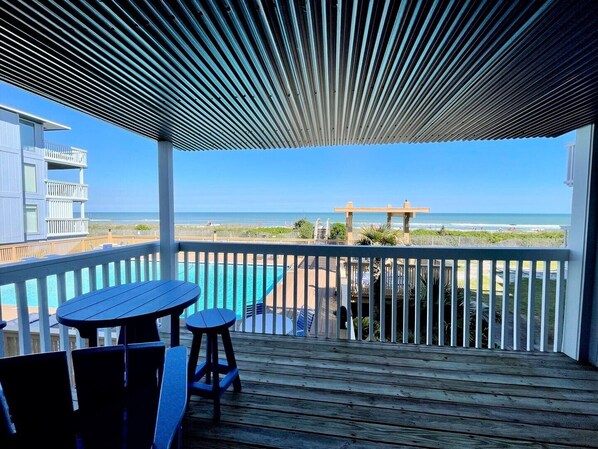 First Floor Balcony with Oceanview & Pool Views