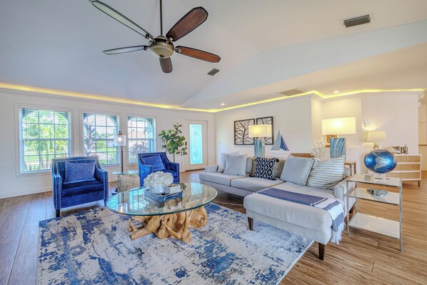 - Stunning, light filled living space with a perfect blend of comfort & style
- Coastal inspired décor, plush seating & modern touches create the ultimate retreat
- Relax, recharge & make unforgettable memories in this breathtaking home away from home