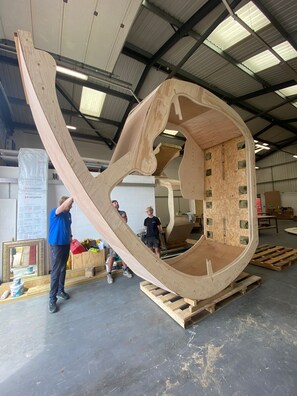 Photo of the Monocqoue being built