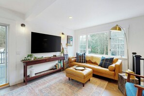 Marble farm sitting area TV